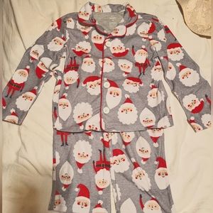 Carter's - Grey Flannel Santa Pajama Set - Longsleeves - Size 5T